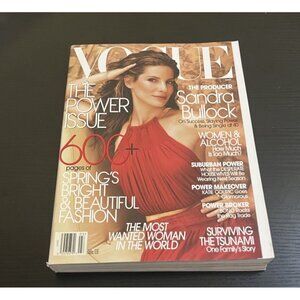 Vogue Magazine – March 2005 – Sandra Bullock Cover – No Label